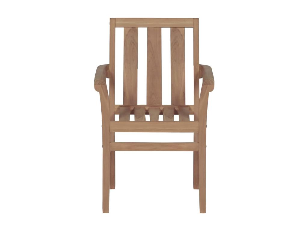 2-piece garden chairs with anthracite cushions, teak wood