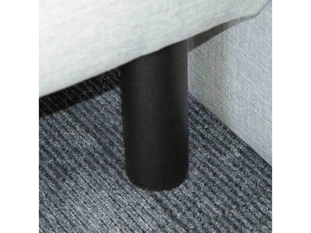 Bedding - Cylindrical metal bed leg, black, 20 cm high, sold individually