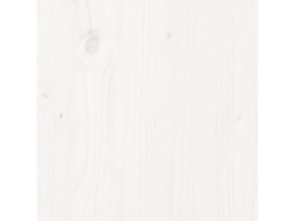 Bed frame without mattress, white, 135x190 cm, solid pine wood