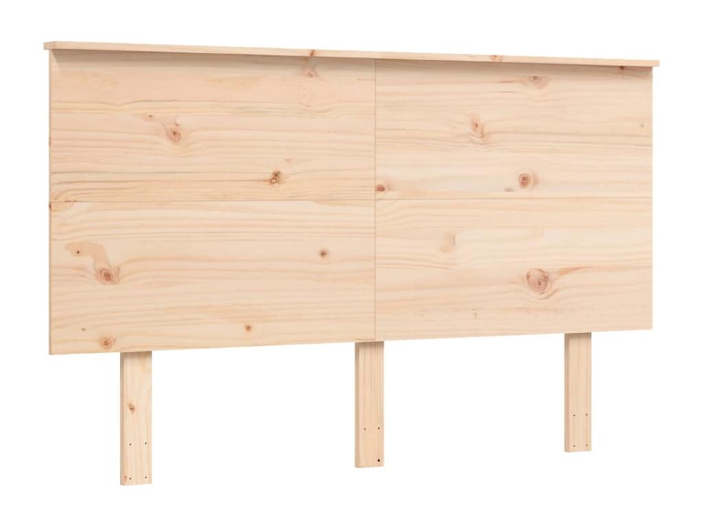Bed frame without mattress, solid pine wood
