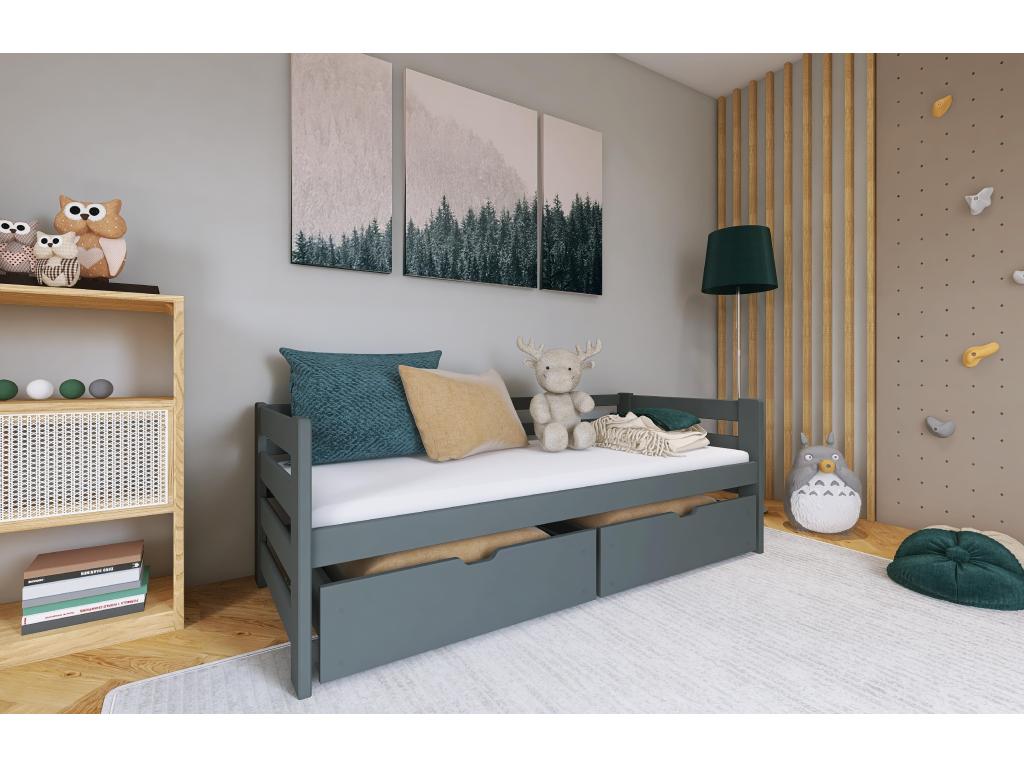 Children's bed Ksb003 80x200 cm Graphite