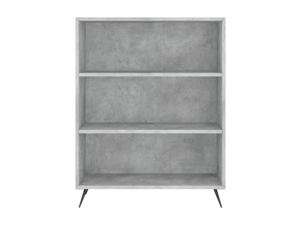 Concrete grey bookcase 69.5x32.5x90 cm engineered wood