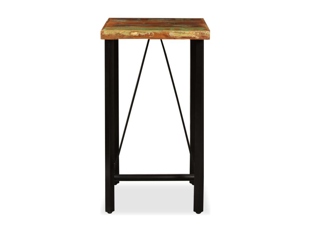 3-piece bar set made of reclaimed wood, genuine leather, and canvas