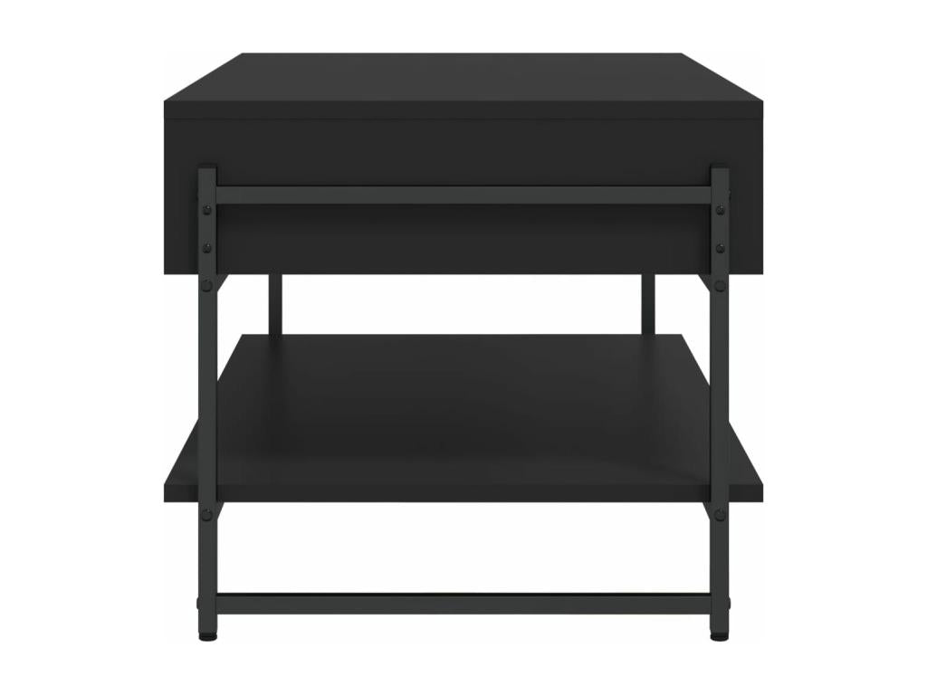 Black coffee table, 90x50x45 cm, engineered wood