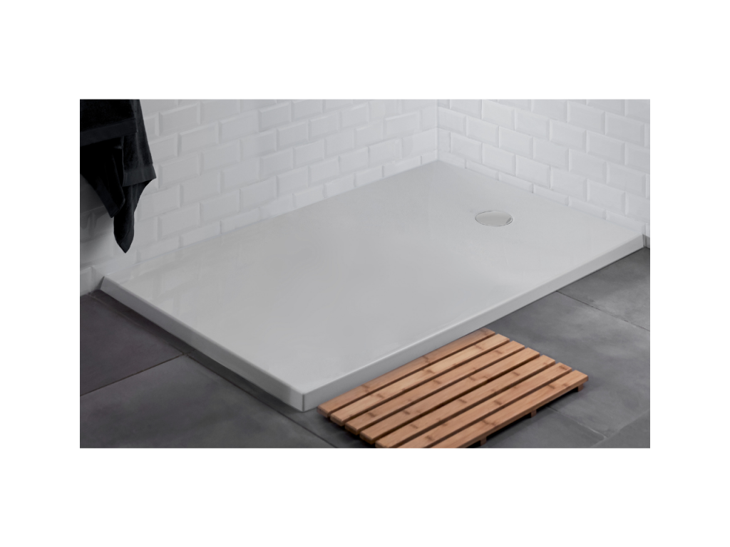 140x90 cm rectangular white acrylic shower tray