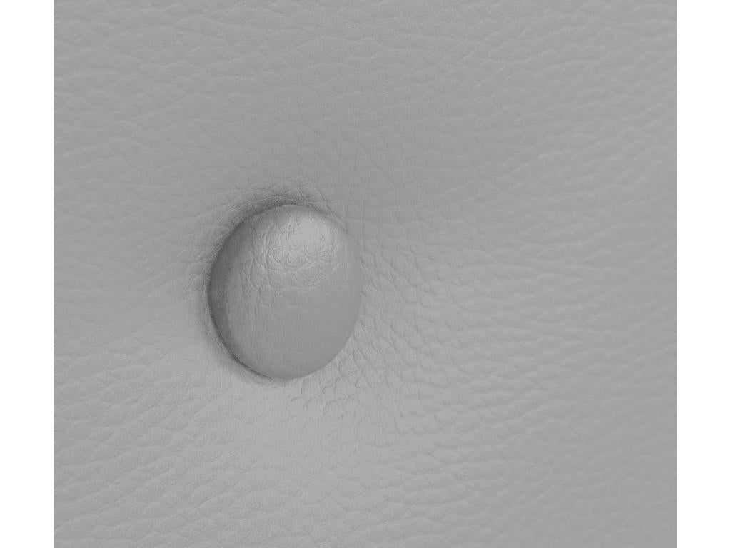 Faux leather headboard with 2 button details, 105x50cm, for 105cm beds - Light grey