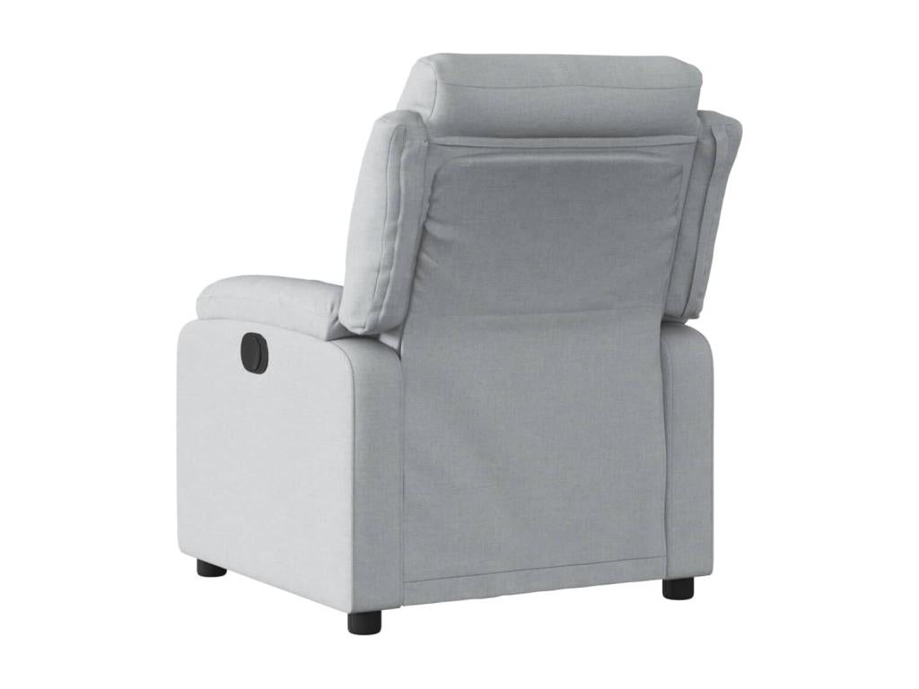 Light Grey Electric Recliner Chair in Fabric
