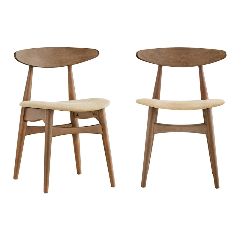 Ribe Mid-Century Modern Tapered Dining Chairs (Set of 2)