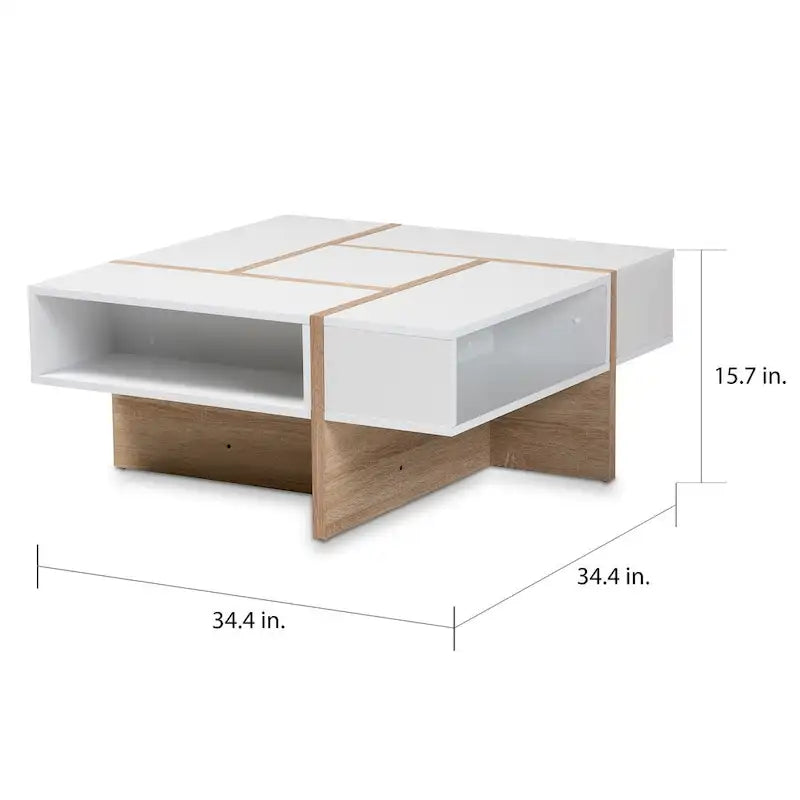 Carson Carrington Uljeshult Modern and Contemporary Wood Coffee Table