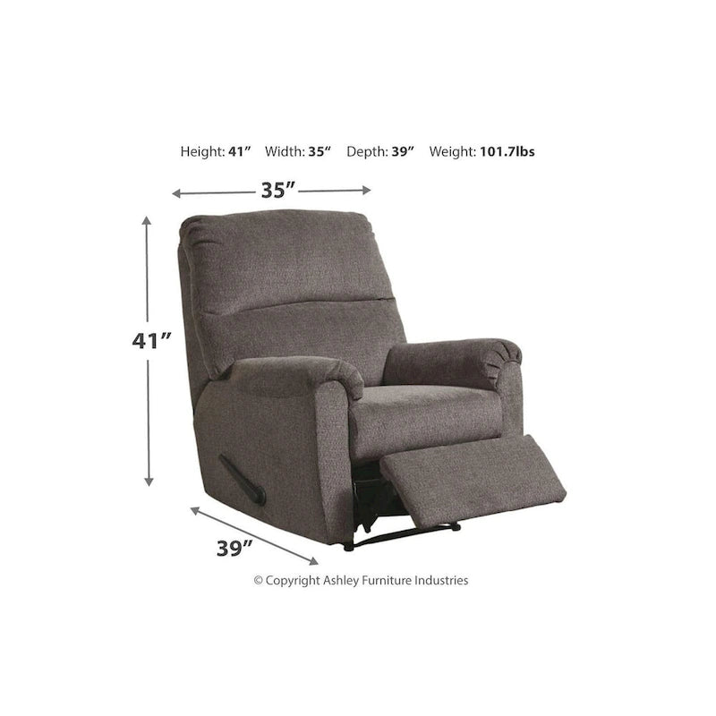Nerviano Traditional Zero Wall Recliner Gray