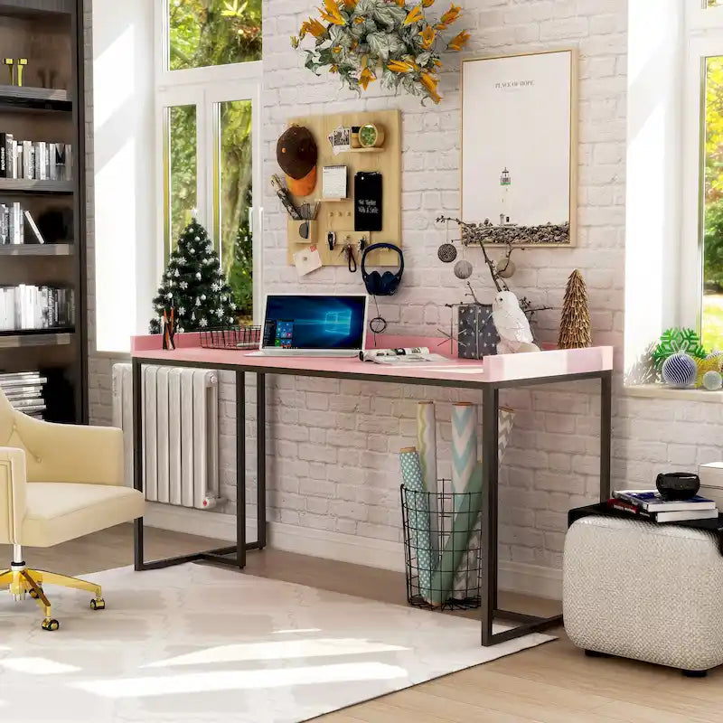 Magnus Industrial 59-inch Metal Computer Desk with USBs by Furniture of America