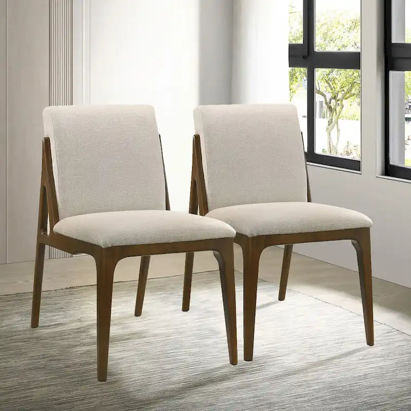 Omaha Luxury Modern Solid Wood Dining Chair (Set of 2)