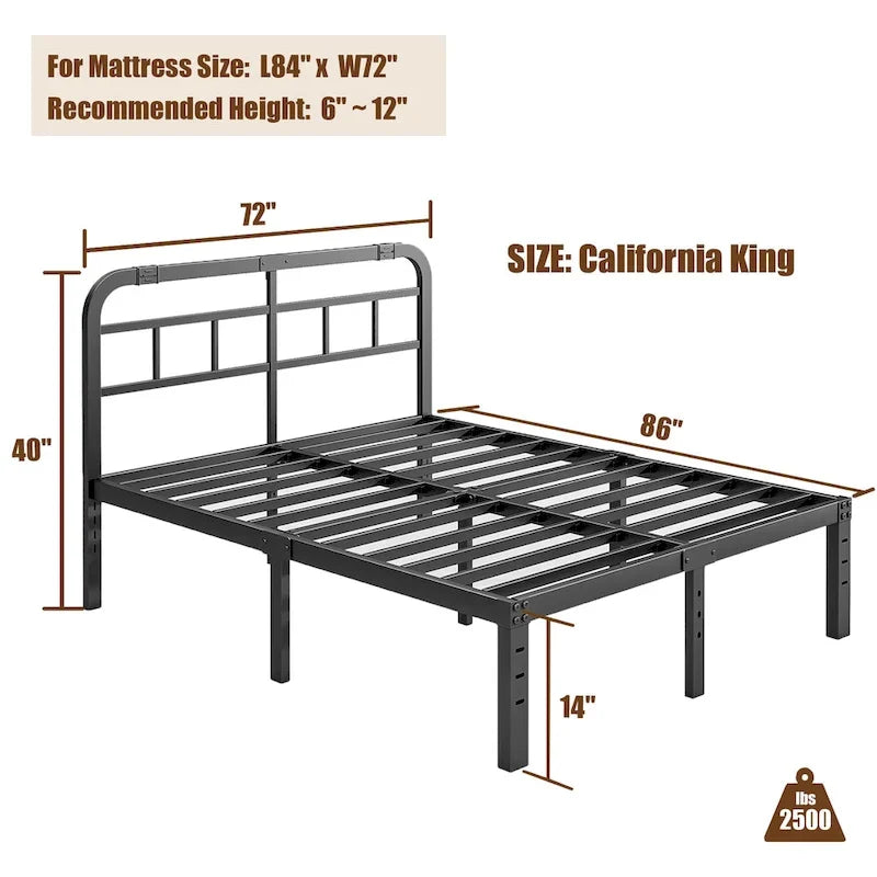 40 Inch Bed Frame With Headboard, Easy to assemble