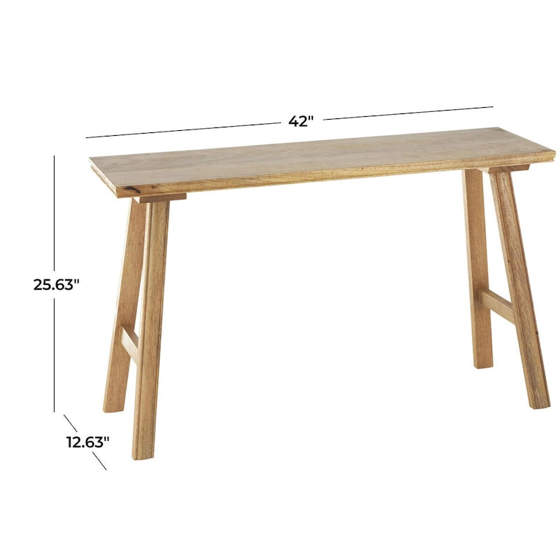 Mango Wood Handmade Traditional Home Bench - Brown - Roche River Decor