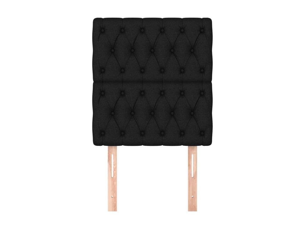 2-Piece Headboard Set, Black, 80x7x78/88 cm, Fabric