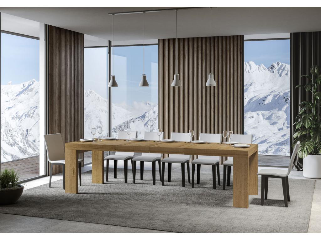 Roxell Premium Extendable Table 90x160/264 cm Natural Oak