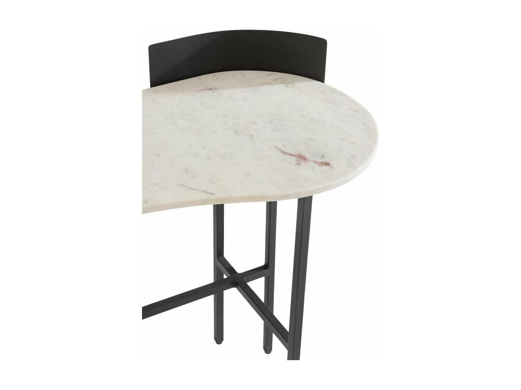 Vivid Marble Design Console 110cm White / Black