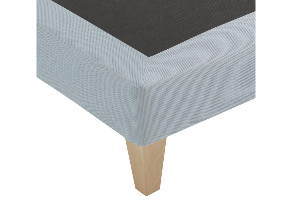 Upholstered bed base in light green - 160x210