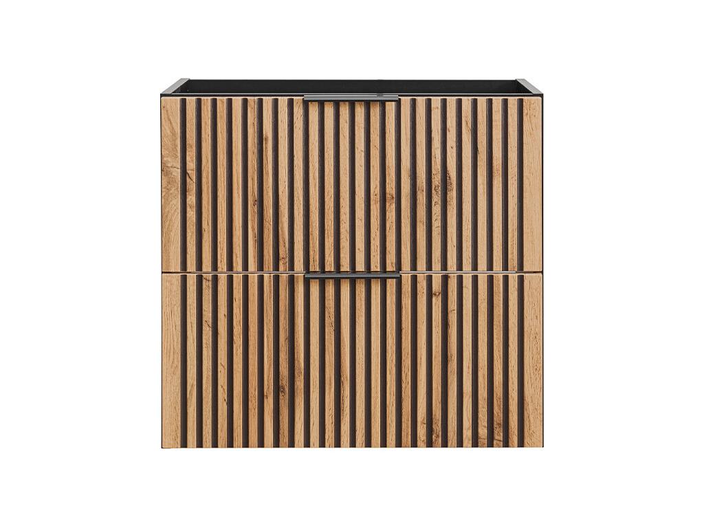 60cm Vanity Unit in Wood and Black