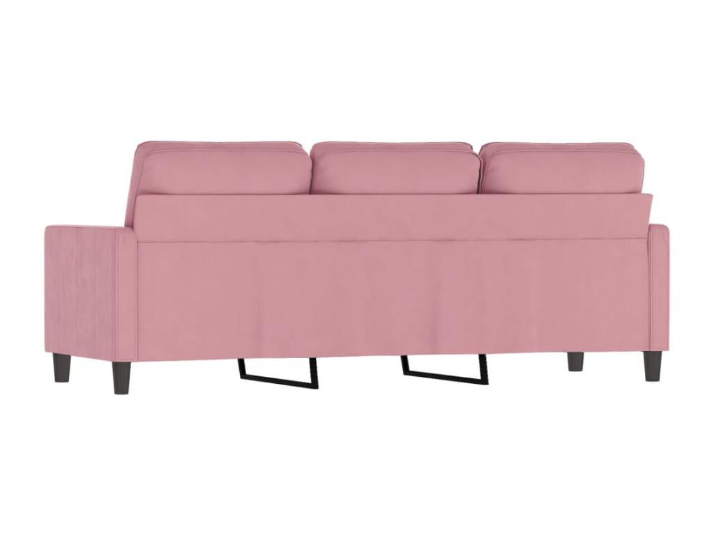 3-seater sofa, pink, 180 cm, velvet