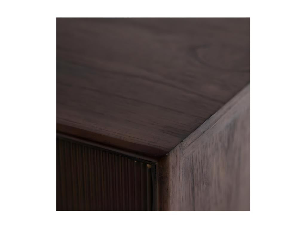 2-door sideboard in dark brown wood -