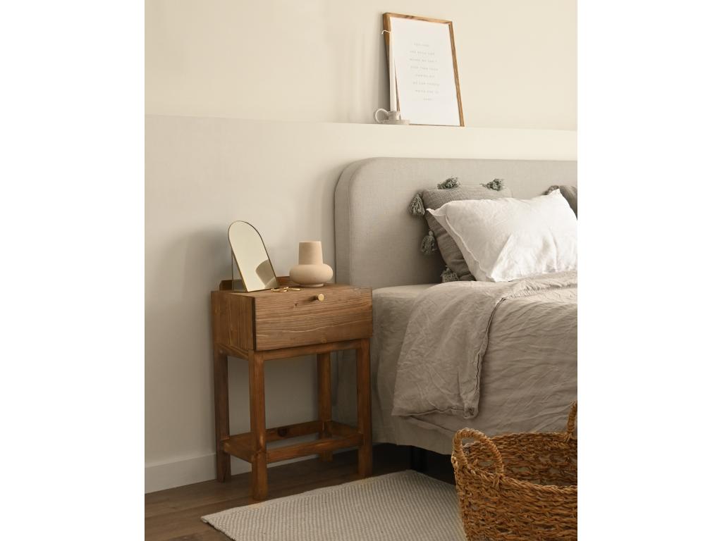 Grey upholstered headboard 150x80cm -