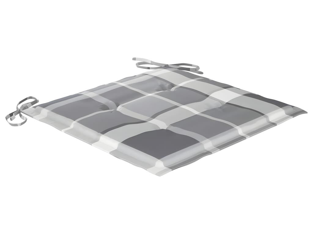 Garden chairs and cushions, set of 8, solid wood, grey