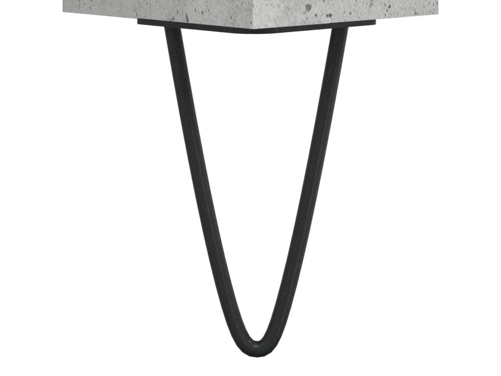 Concrete grey bedside table 40x35x50 cm engineered wood