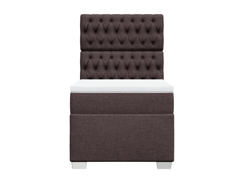 Bed base with mattress, dark brown, 80x200 cm