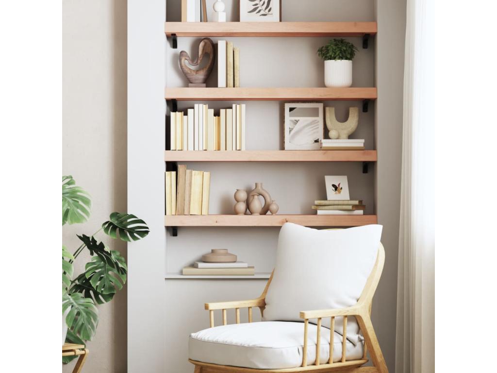 Wall shelf 100x20x6 solid untreated oak wood