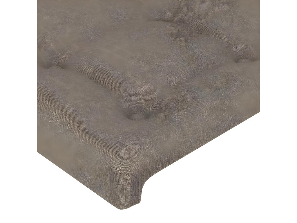 LED Headboard 160x5x118/128 cm Fabric