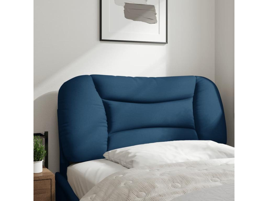 Blue 90cm fabric headboard cushion