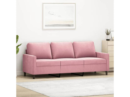 3-seater sofa, pink, 180 cm, velvet