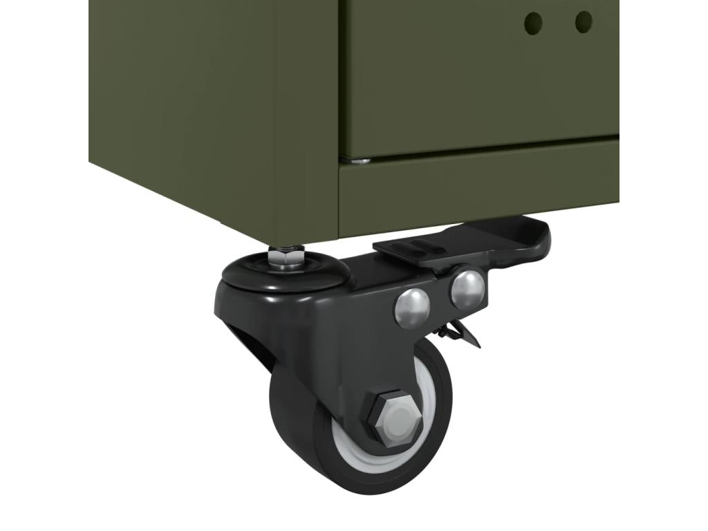 Olive green coffee table, 68x50x43.5 cm, cold-rolled steel