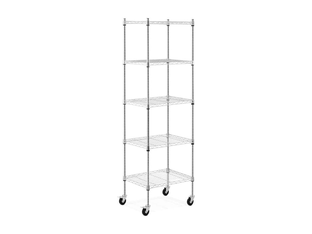 Silver metal shelf 60x45x190 cm 14 0005194