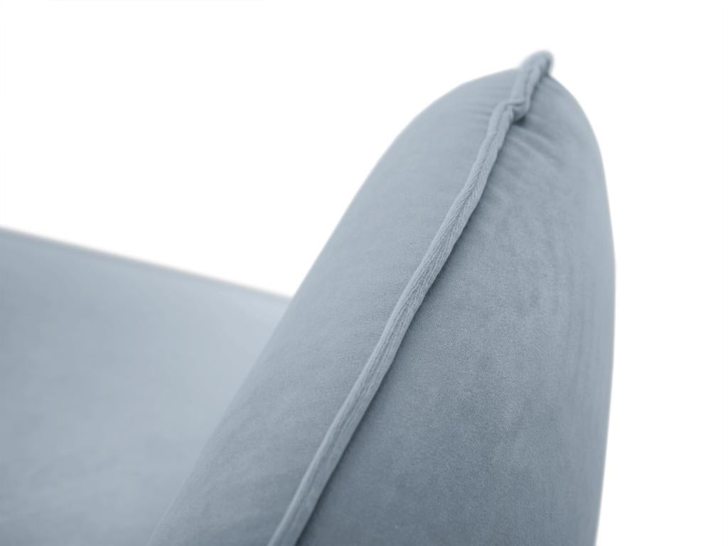 Light blue velvet armchair - 97x94x95cm