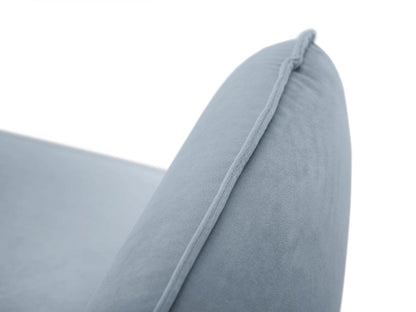 Light blue velvet armchair - 97x94x95cm