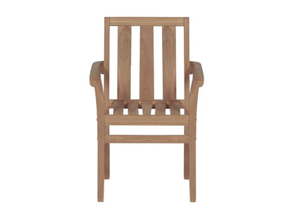 2-piece garden chairs with anthracite cushions, teak wood