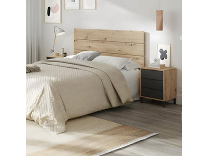 Headboard and bedside tables Oak/Anthracite -