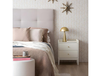 White wood-effect bedside table 50x60