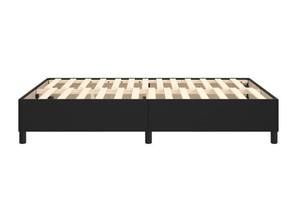 Black bed base 140x190 cm Faux leather