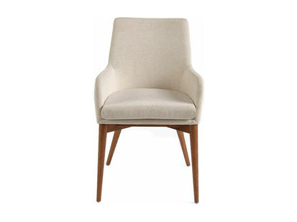 Walnut wood and fabric armchair - Set of 2 - Color 16