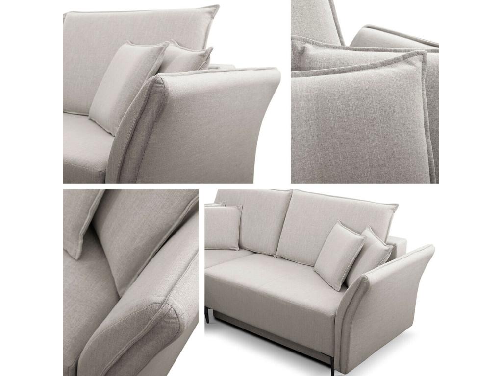 Corner sofa 146 Green Sleeping function Bed box 247x142x96cm