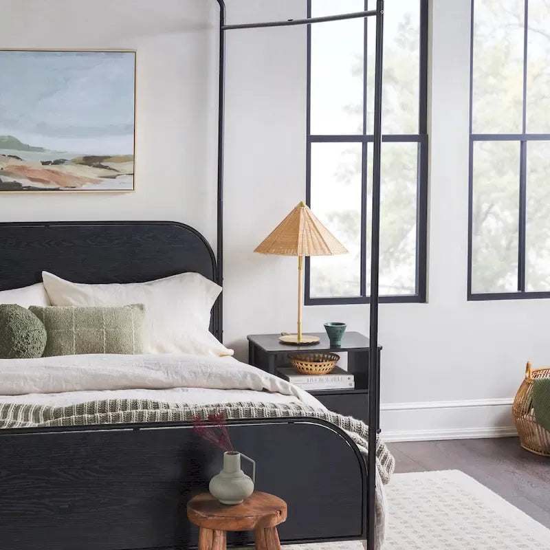 Middlebrook Designs Modern Curved Metal Queen Canopy Bed