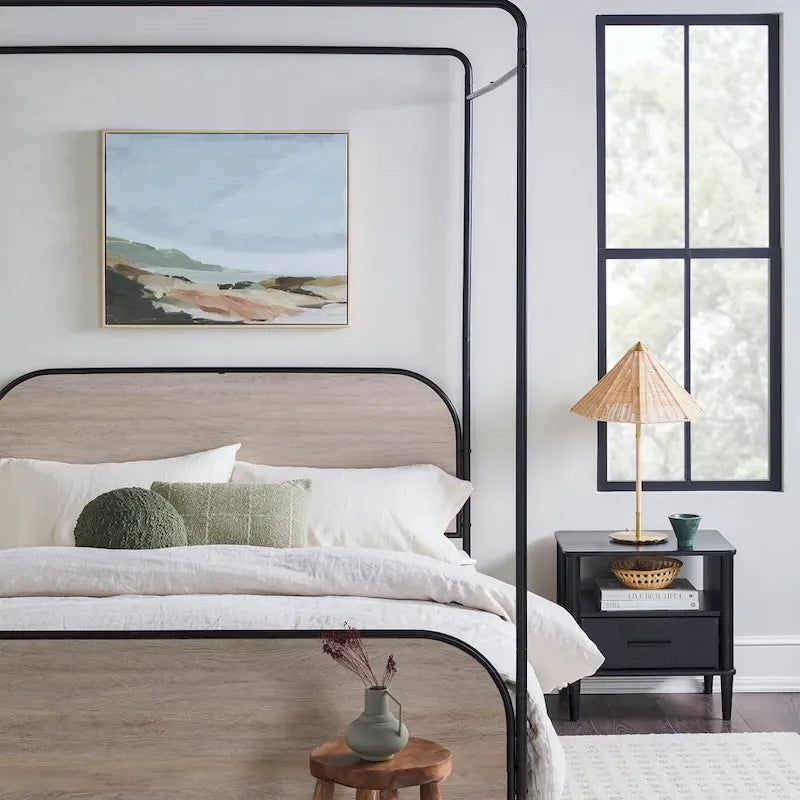 Middlebrook Designs Modern Curved Metal Queen Canopy Bed