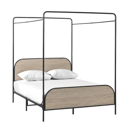 Middlebrook Designs Modern Curved Metal Queen Canopy Bed