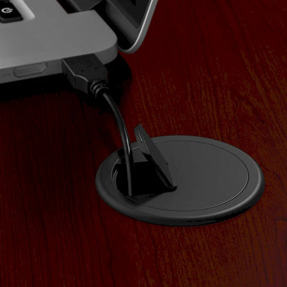 Cabot 60W Computer Desk with Hutch in Espresso Oak by Bush Furniture