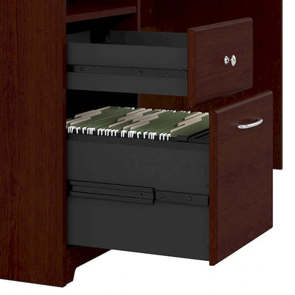 Cabot 60W Computer Desk with Hutch in Espresso Oak by Bush Furniture