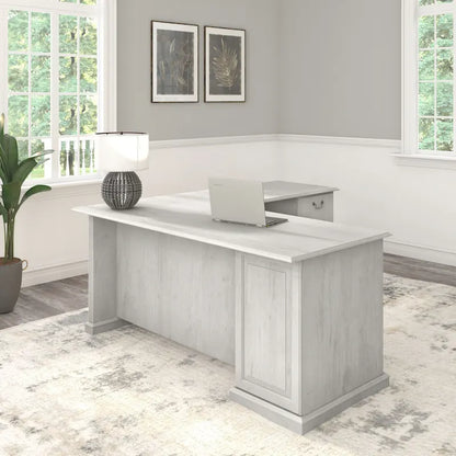 Bush Furniture Saratoga L Shaped Computer Desk with Drawers