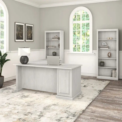 Bush Furniture Saratoga L Shaped Computer Desk with Drawers